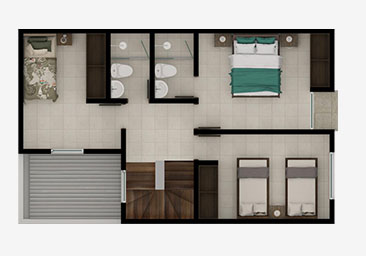 Jardín de la Molienda - Proyecto - Nivel 2 (2 alcobas)